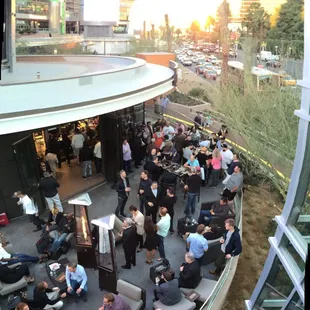 View of the Davidoff Bar from the bridge above Las Vegas Blvd.    At Fashion Show across from Wynn!