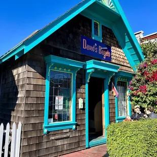 the front of the building