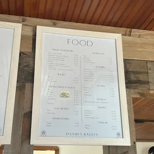 Food menu