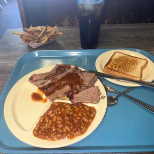 Beef Dinner with Two sides.