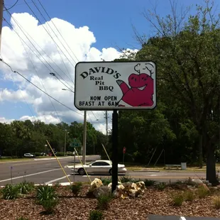 a sign for david&apos;s bbq
