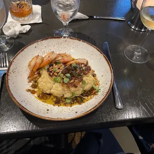 a plate of food on a table