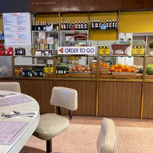 a view of the counter area