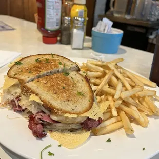 Reuben loaded with meat!