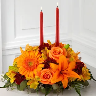 Bright Autumn™ Centerpiece spins the magic of the Fall season with each sun-kissed petal to set your gathering space aglow wi...