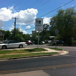cars parked on the side of the road