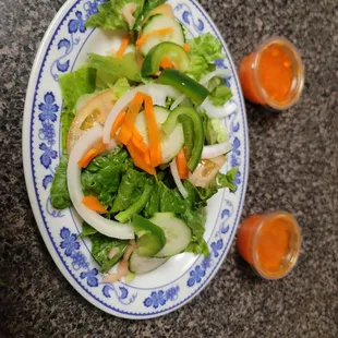 Salad with french dressing