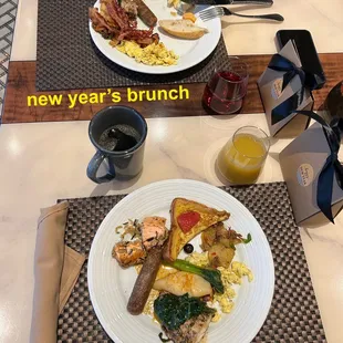 Usual annual complimentary new year's brunch - buffet style w/usual line-up
