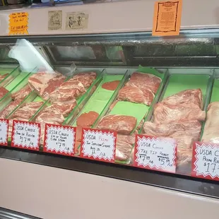 a display of meat