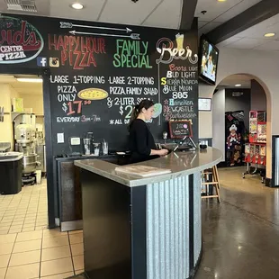 a man at the counter
