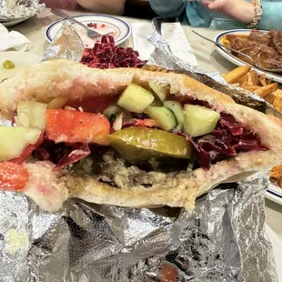 Beef kabob sandwich- $26