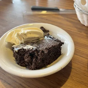 Chocolate cake. Stale