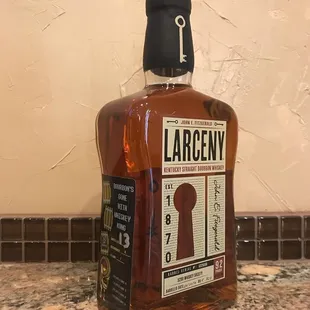 a bottle of larceny