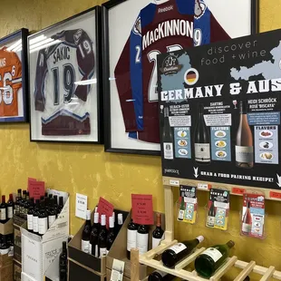 a display of bottles