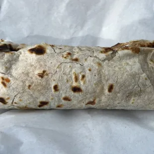 Super burrito carne asada.. sour cream, beans, rice &amp; cheese $10.99 with tax $11.96