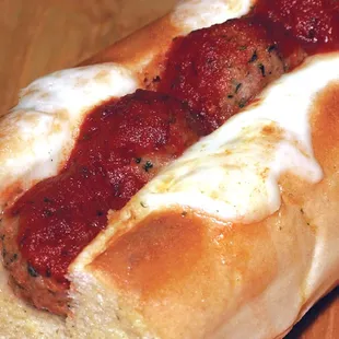 a meatball sub sandwich