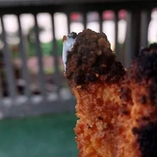 Burned chicken fingers from Davinci's.
