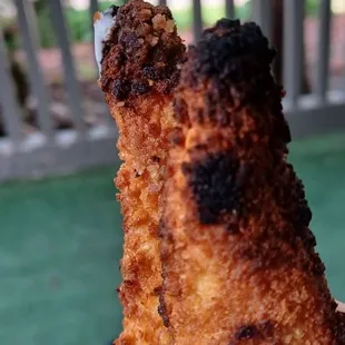 Burned chicken fingersfrom Davinci's.