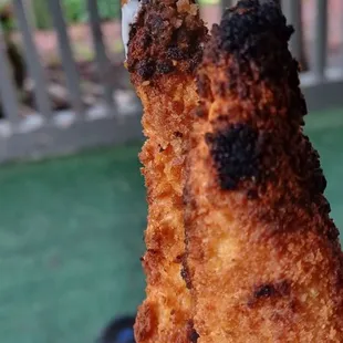 Burned chicken fingers from Davinci's.