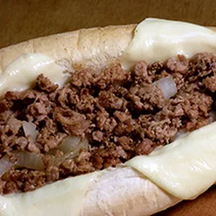 a meat and cheese sandwich