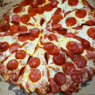 the "loaded pepperoni," not the typical 1-topping pepperoni