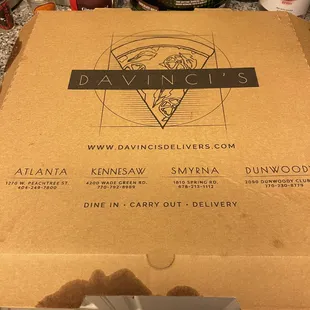 a pizza box