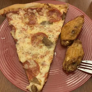 Pepperoni pizza with meatballs Cheese Pizza