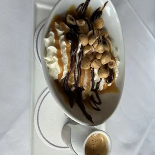 Affogato -- Hazelnut Gelato, Espresso, Chocolate, Chantilly Cream ($15)