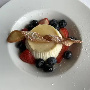 Panna Cotta, Fresh Berries, Tuile ($15)