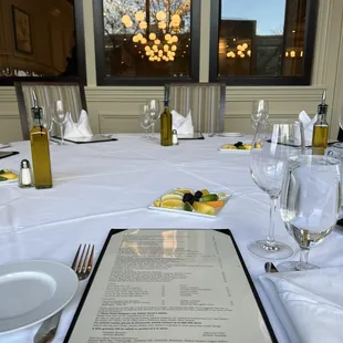 Inside, menu
