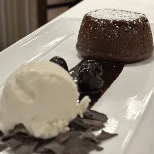 The chocolate lava cake