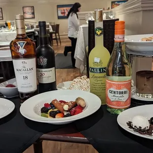 The dessert card as well as liqueur pairings