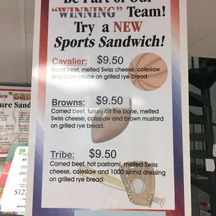 Cleveland Sports Sammiches!