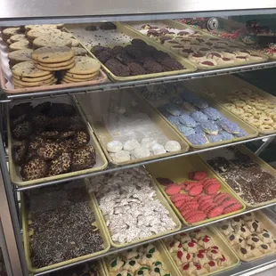 a variety of cookies and pastries