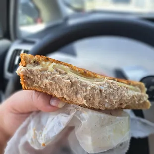 Cross-section of tuna melt