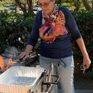 10/16/2021 Peachy!!! Her &amp; Hien staffing the BBQ Station. They are amazing Volunteers and so GOOD to us! :)