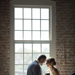 window light wedding Kansas City Missouri Davis Event Space historic Harrisonville Square