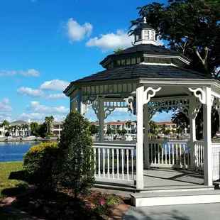 The gazebo overlooking Seddon Channel