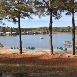 Beachfront view from the glamping site
