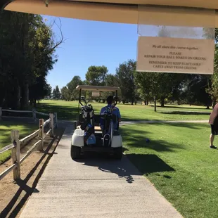 1st Hole, Par 4, 343 yds.