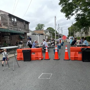 Street is closed for outdoor seating