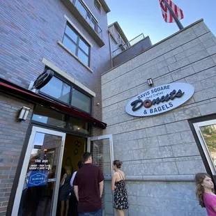 people entering the store