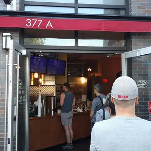 Relatively short line at 7:30am on a Friday