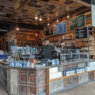 a man working behind the counter