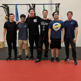 Inside the mat room.