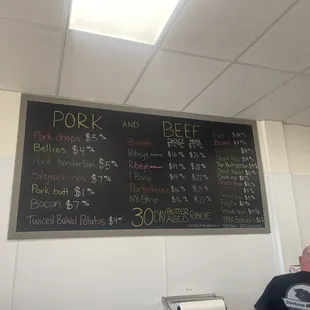 Menu board