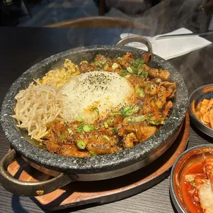 Spicy Pork Hot Stone Bowl