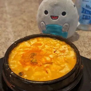 :D loves his soft tofu soup