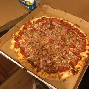 a pizza in a box