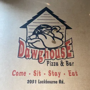 Dawghouse pizza box